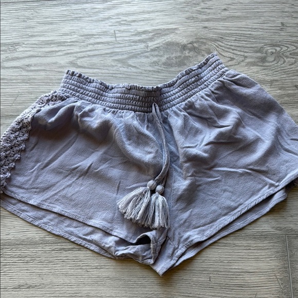 Ocean Drive High Waist Gray Shorts Relaxed Fit - Picture 1 of 3